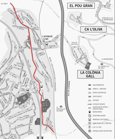 Obres de canalització del nou pou d'El Palà (plànol)