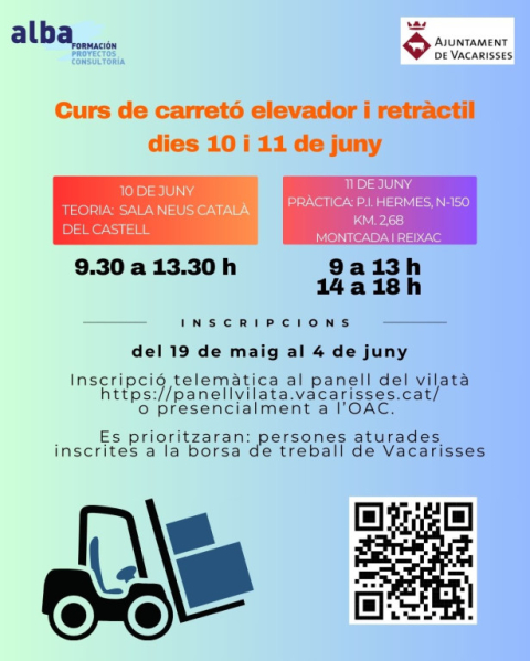 Curs de carretó elevador i retràctil