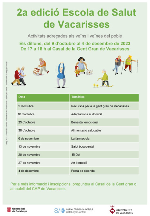 2ª edició de l’Escola de Salut