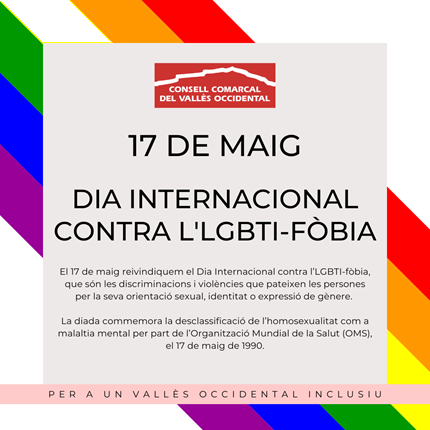 Dia Internacional contra l’LGBTI-fòbia