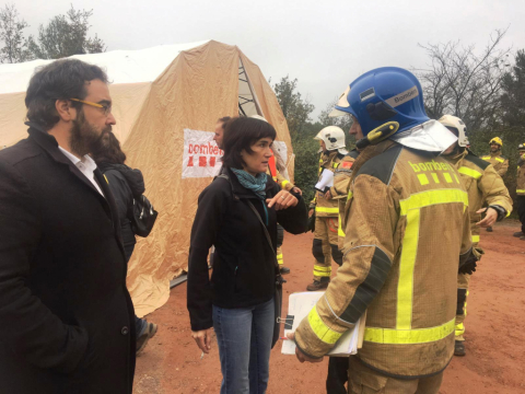 L'alcaldessa en funcions, Olga Serra, s'ha desplaçat al lloc de l'accident.