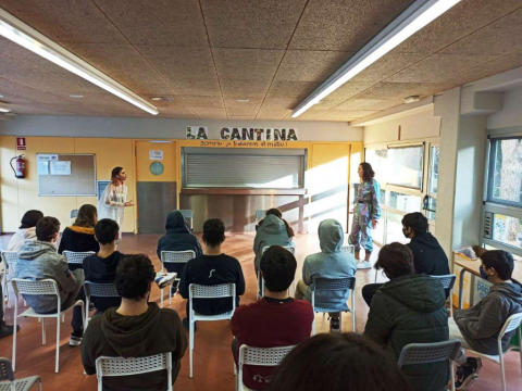 Teatre social a l’Institut de Vacarisses.