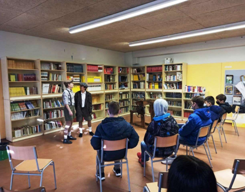 Teatre social a l’Institut de Vacarisses.
