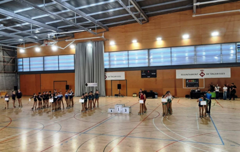 El poliesportiu municipal va acollir l'Open de patinatge artístic.