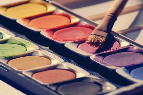 Pintura amb pinzell.
