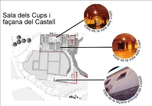 El Castell - Sala dels Cups i façana