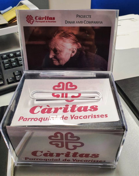 Guardiola per col·laborar amb el projecte "Dinar amb companyia".