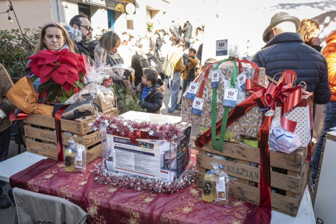 Sorteig de dues paneres a la Fira de Nadal