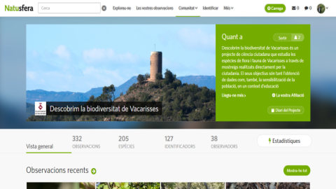 Vacarisses estudia la biodiversitat del municipi a través d'un projecte de ciència ciutadana.