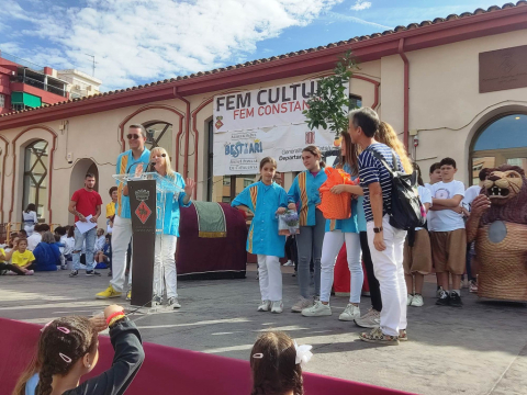 La Vaca Xula, padrina del gegantó de l’IES Constantí.