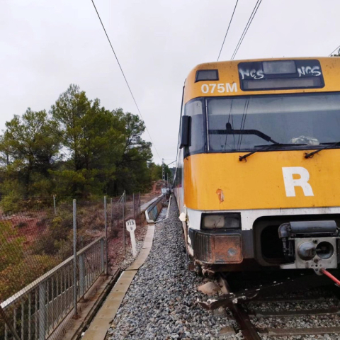 Descarrilament d’un tren a Vacarisses