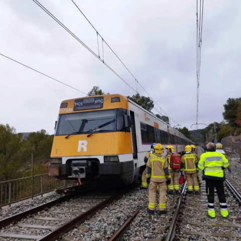 Descarrilament d’un tren a Vacarisses