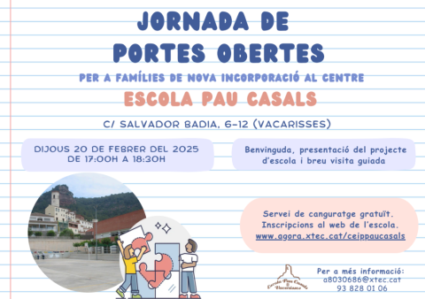 Portes obertes escola Pau Casals