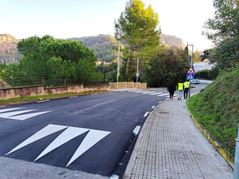Finalitzen les obres de pacificació a la Ctra. d’Olesa